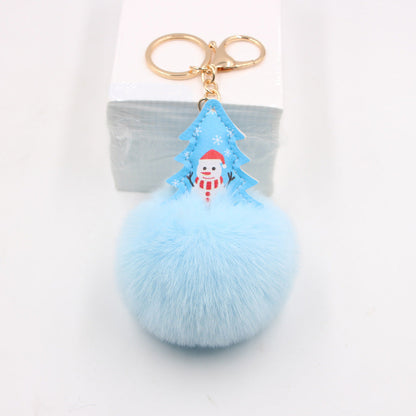 Christmas Fur Ball Keychain