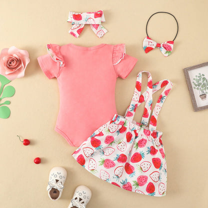 Kids Solid Color Suspenders Polyester Baby Clothes