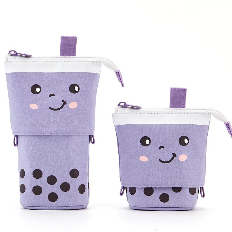 Milk Tea Drop Down Canvas Pencil Case