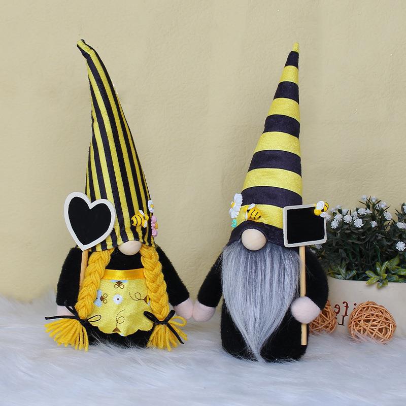 Bee Festival Faceless Doll Fabric Ornaments