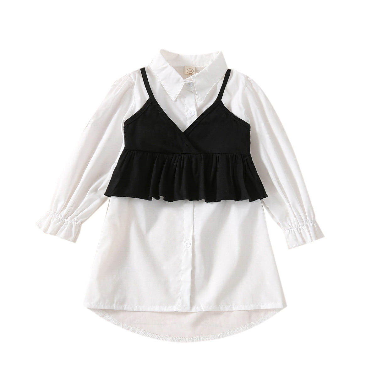 White shirt skirt children's suit