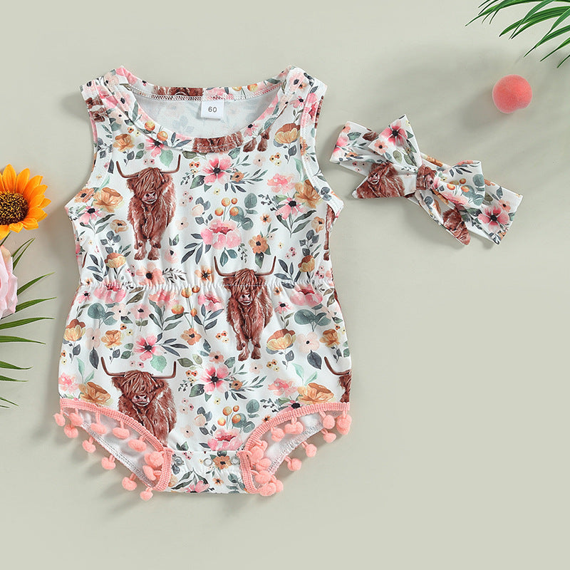 Cotton Western Style Aztec Pattern Baby Onesies
