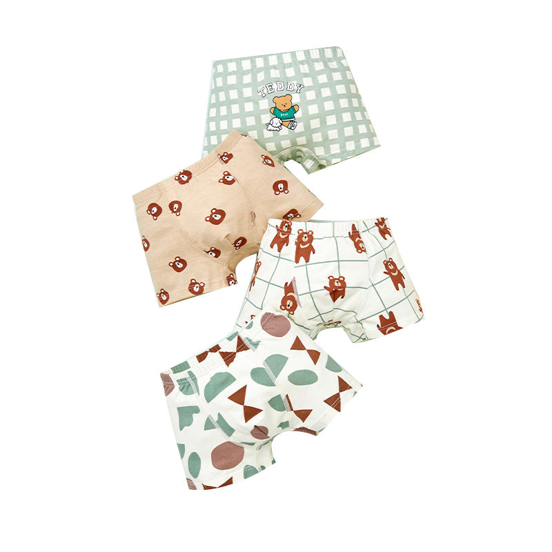 Baby Kid Boys Flower Fruit Animals Cartoon Print Underwears