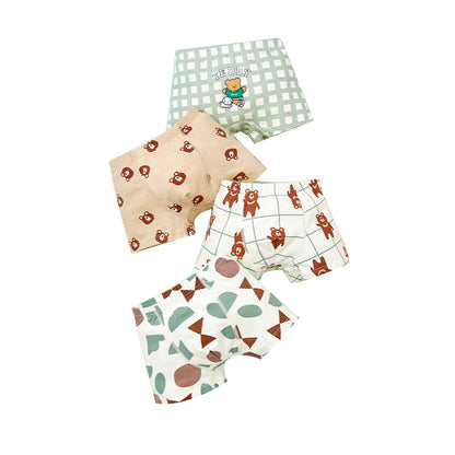 Baby Kid Boys Flower Fruit Animals Cartoon Print Underwears