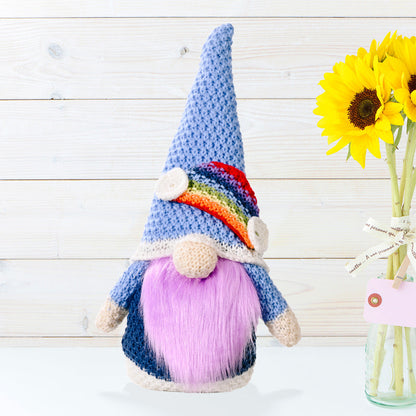 Polyester Knitting Rainbow Elf Rudolph Faceless Doll Colorful