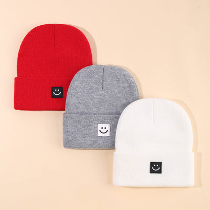 Wholesale Children's Knitted Wool Cute Smiling Beanie 10pcs