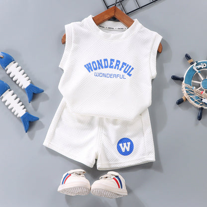 Summer Boys' Polyester Vest Sets