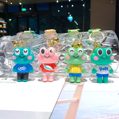 Cartoon Frog PVC Soft Glue Keychain Creative Keychain