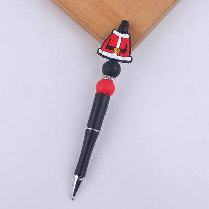 Cartoon Christmas Silicone Handmade Plastic Beaded Pen