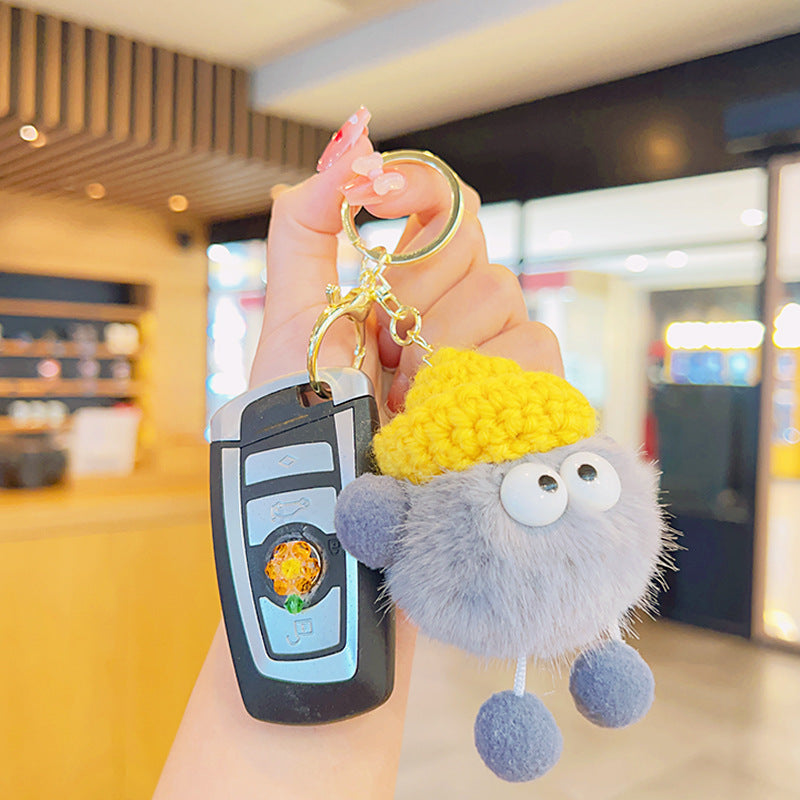 Cartoon Fur Ball Plush Cute Keychain