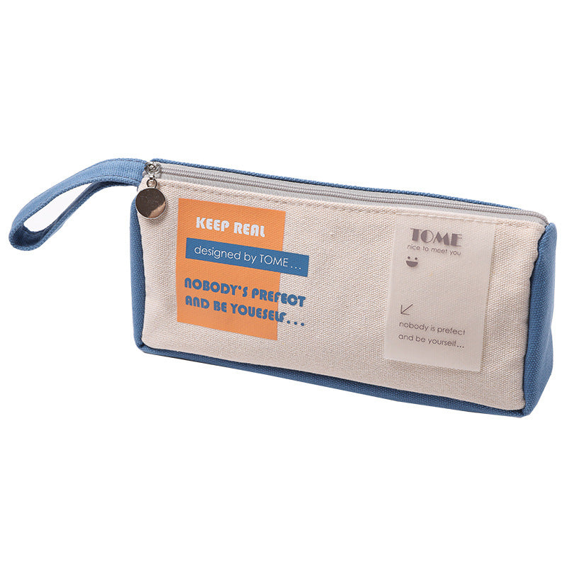 Handheld Large Capacity Canvas Pen Bag