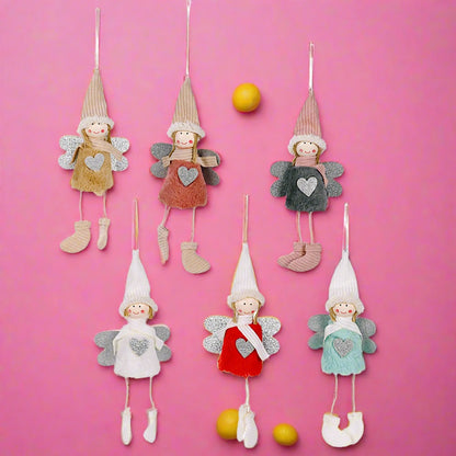 Christmas Decoration New Plush Love Angel Pendant Small