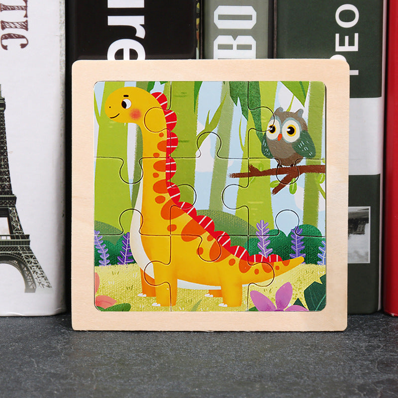 Wholesale Cartoon Animal Jigsaw Puzzle Wooden TOY