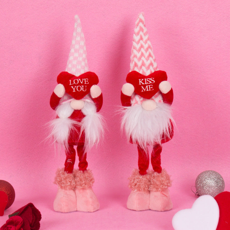 Valentine's Day Love Standing Fabric Doll Decoration