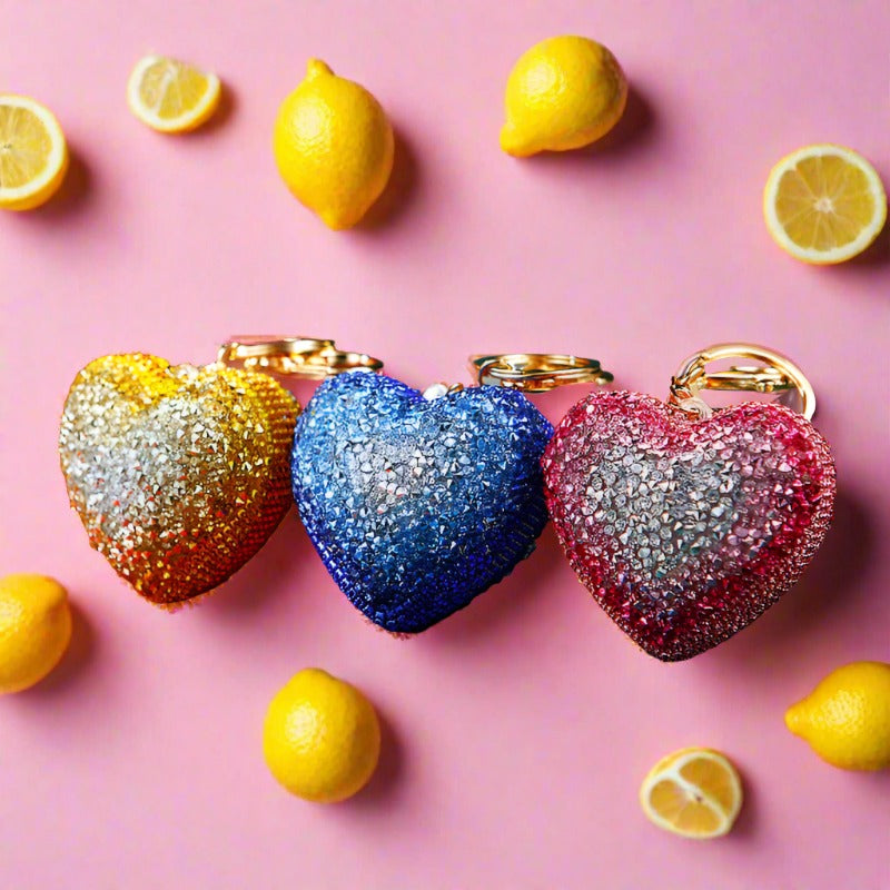 Diamond Luminous Love Car Metal Key Chain Metal