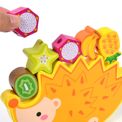 Hedgehog Fruit Balanced Beaded Stacked High Building Blocks