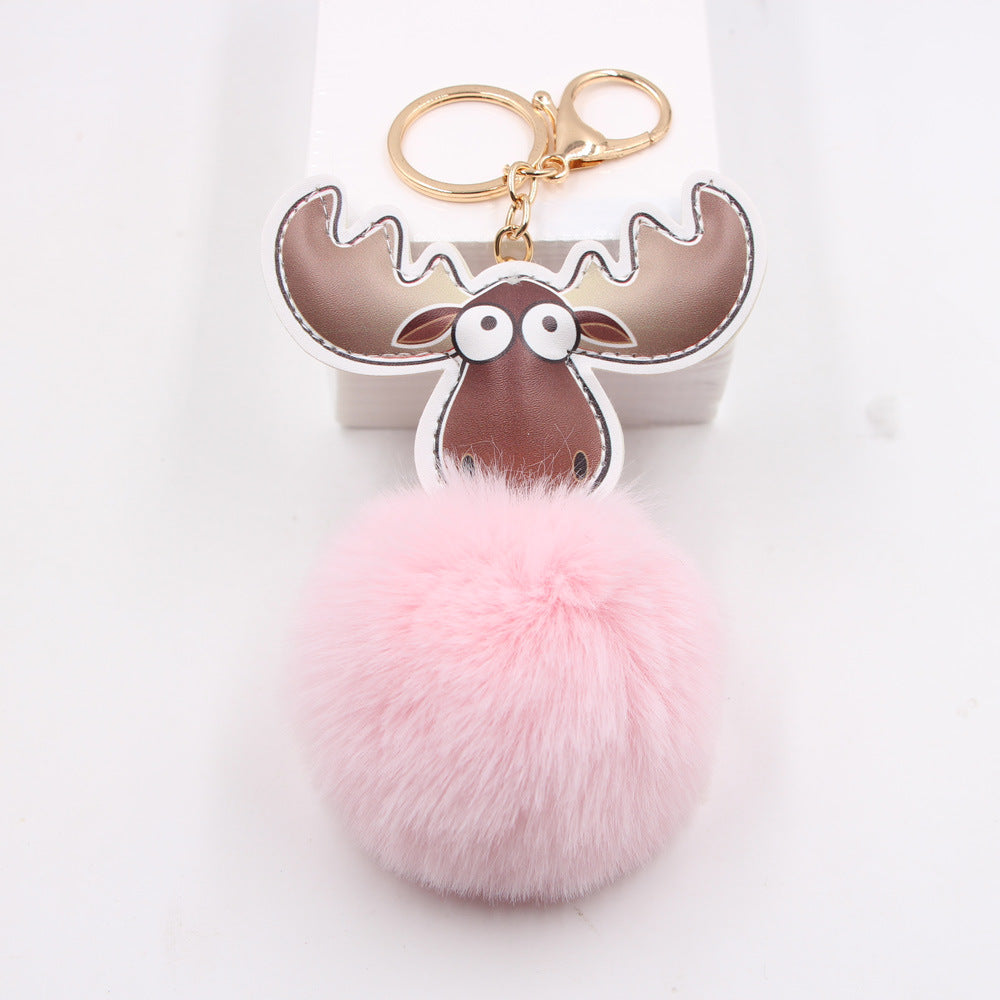Old Goat Hair Ball Alloy Keychain