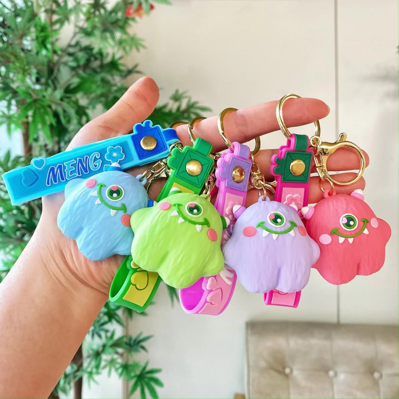 Keychain Silicone One-eyed Monster Cute Keychain