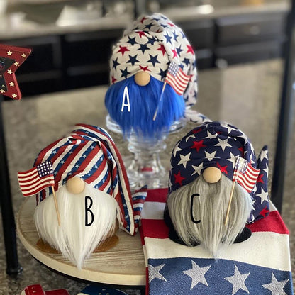 Fabric Independence Day Striped Five Star Faceless Doll