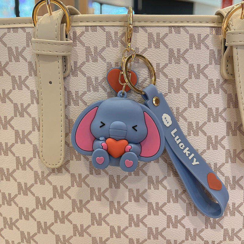 Cartoon Dinosaur Elephant Silicone Keychain Cute Keychain