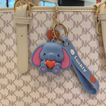 Cartoon Dinosaur Elephant Silicone Keychain Cute Keychain
