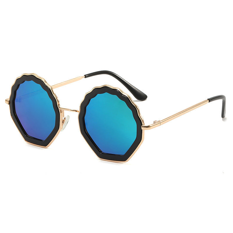 Children PC Metal Polygon Sunglasses
