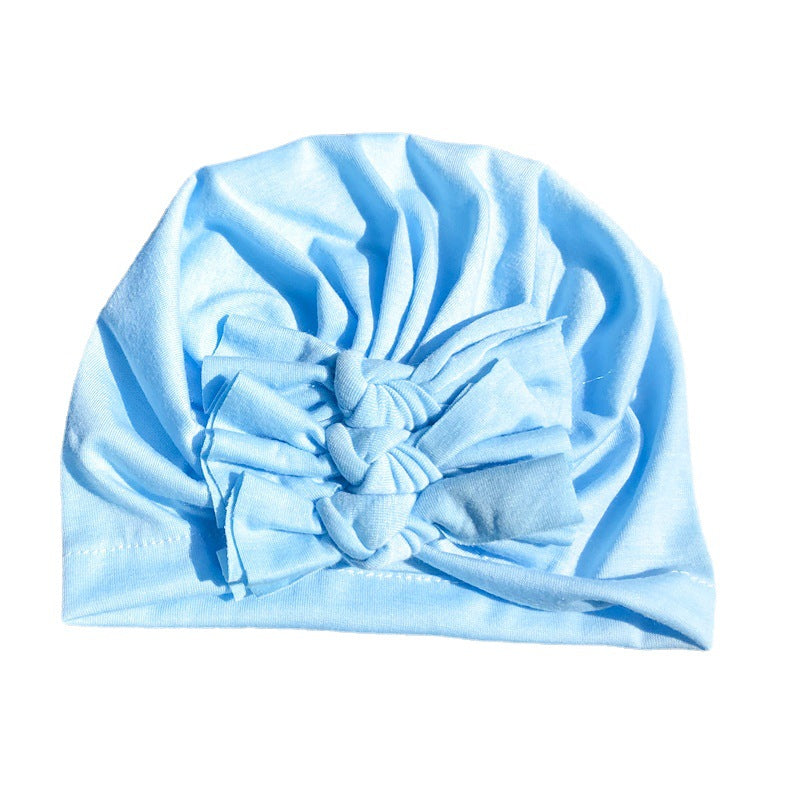 New Bow Baby Hat Spring And Autumn Solid Color Baby Hat Newborn Baby Hat 21 Colors Available Wholesale Baby Hats