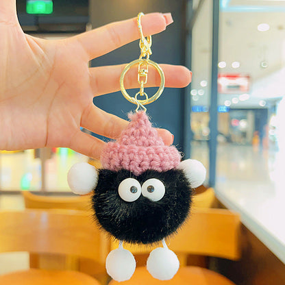 Cartoon Fur Ball Plush Cute Keychain