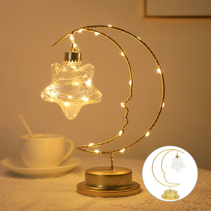 Christmas LED Moon Iron Decorative Lights