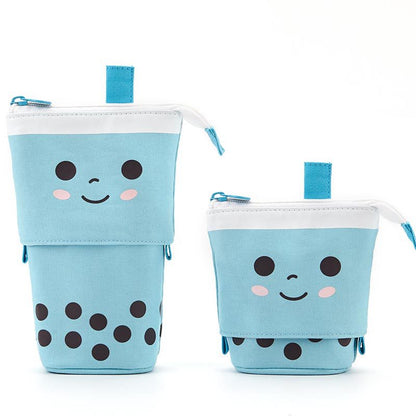 Milk Tea Drop Down Canvas Pencil Case