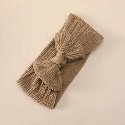 Wholesale Bow Knot High Stretch Nylon Jacquard Baby Headband