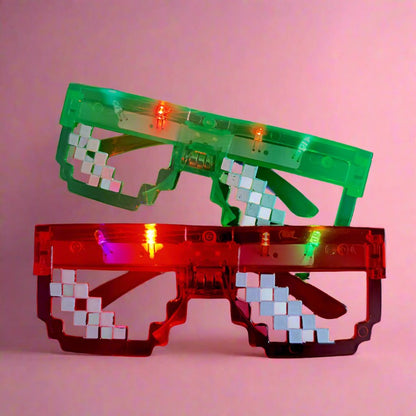 5 Pieces Mosaic Creative Party LED Luminous Glasses Toys