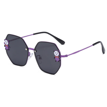 Resin Children's Cartoon Panda Sunglasses