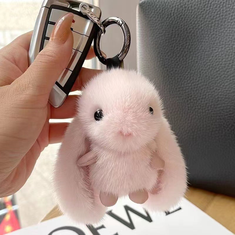 Imitation Mink Plush Bunny Keychain