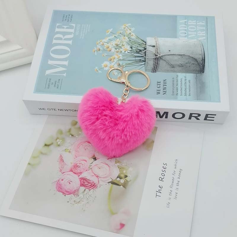 Imitation Lazy Rabbit Fur Love Fur Ball Key