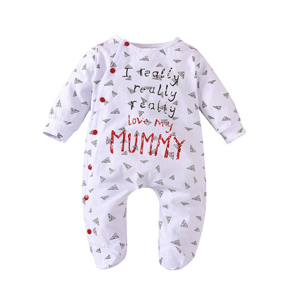 White long sleeved printed BODYSUIT
