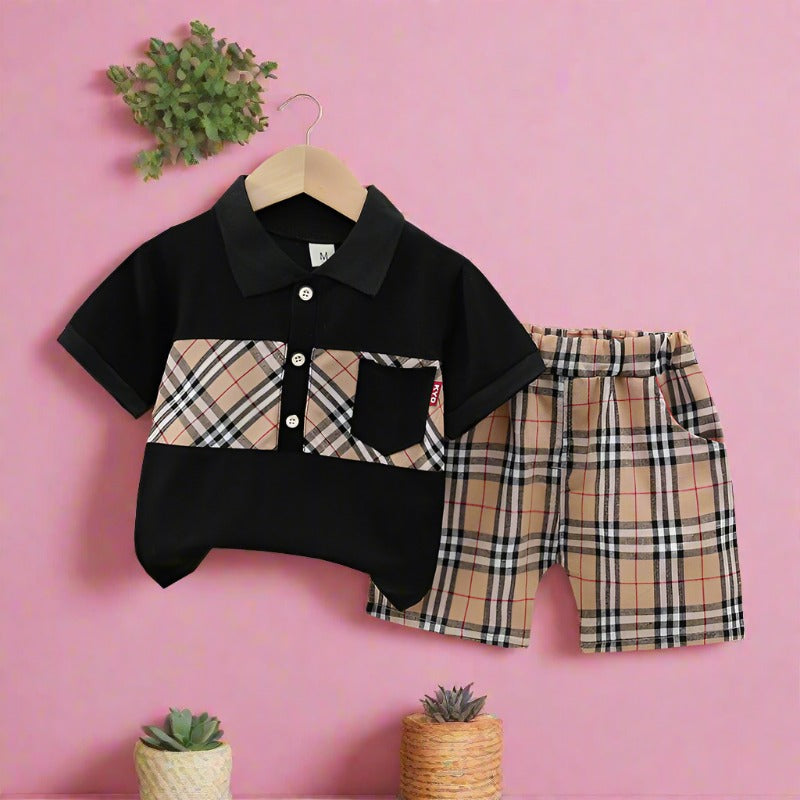 Boys' Cotton Polo Shirts and Shorts Sets