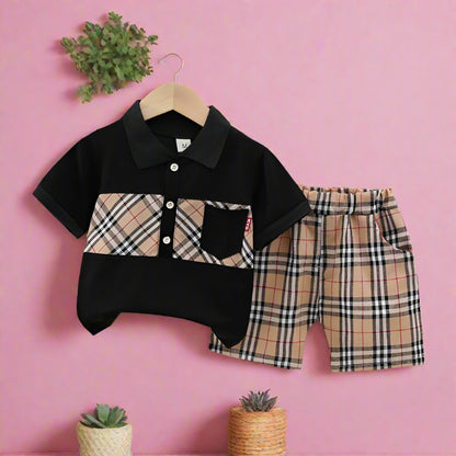 Boys' Cotton Polo Shirts and Shorts Sets