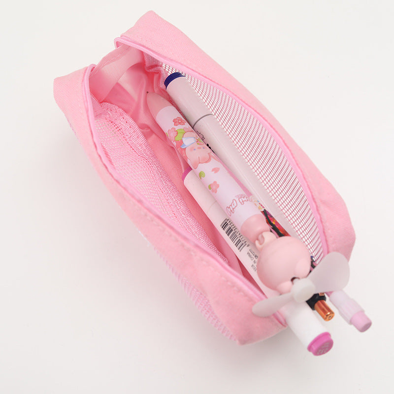 Large Eye Mesh Canvas Pen Bags