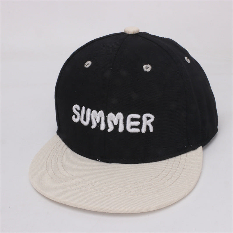 Cotton Polyester Letter Flat Edge Children's Baseball Hat