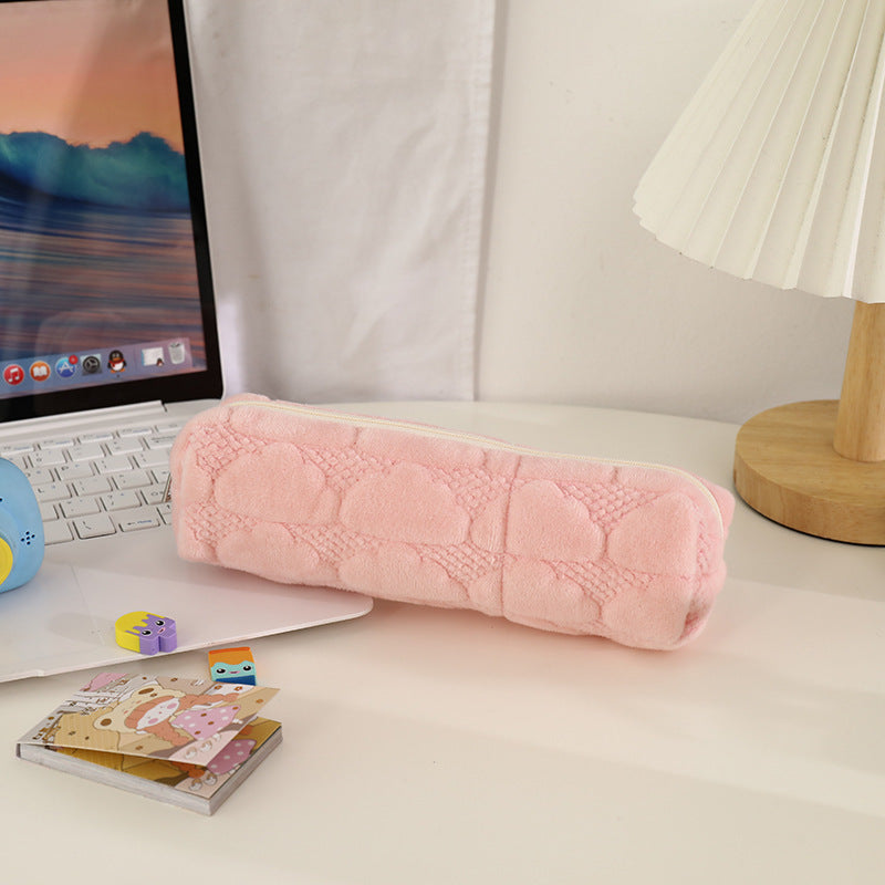 Short Plush Cloud Pencil Case