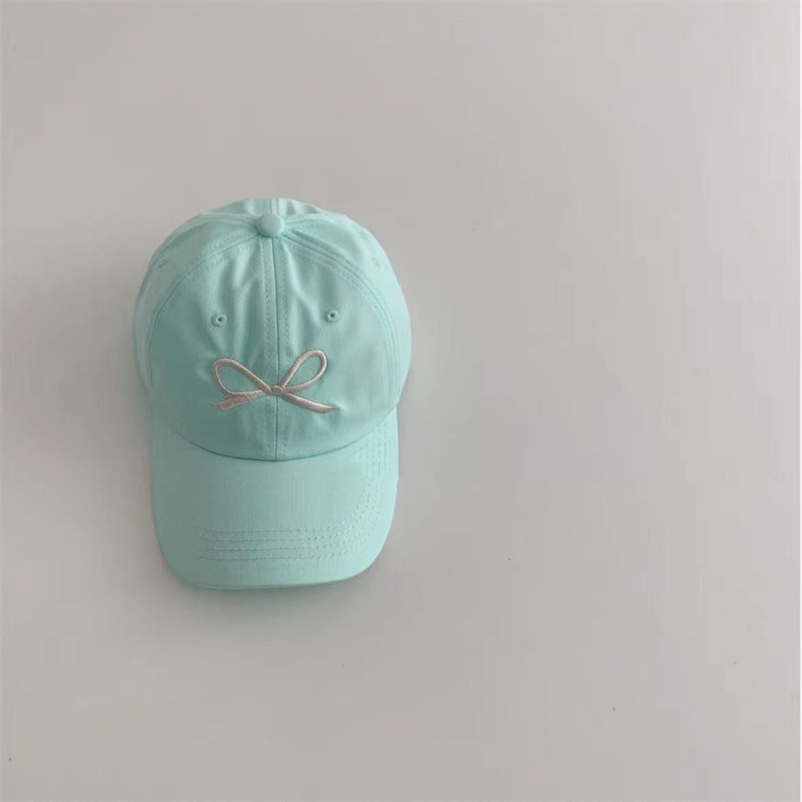 Girls Sweet Embroidered Bow Cap