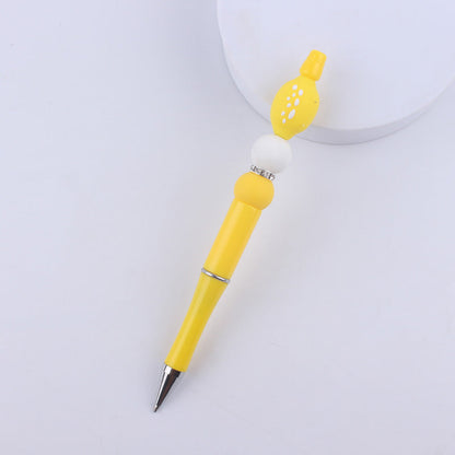 Cartoon Fruit Silicone Color Plastic Beadable Pens
