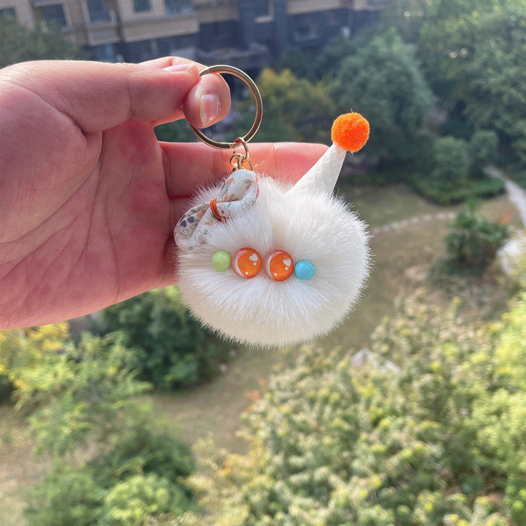Cute Stupid Plush Ice Cream Keychain