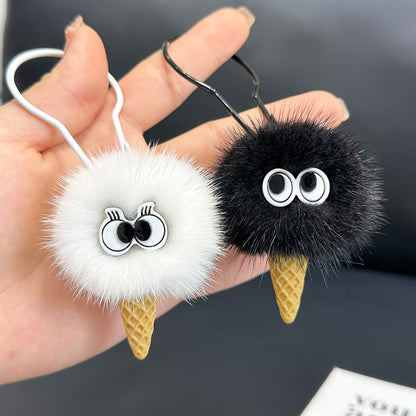 Briquette Ice Cream Plush Keychain