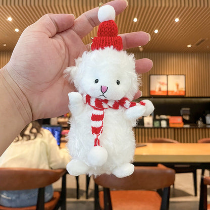 Christmas Plush Lamb Doll Keychain