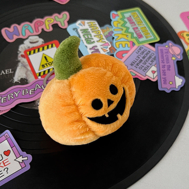 Halloween Cartoon Plush Little Ghost Keychain