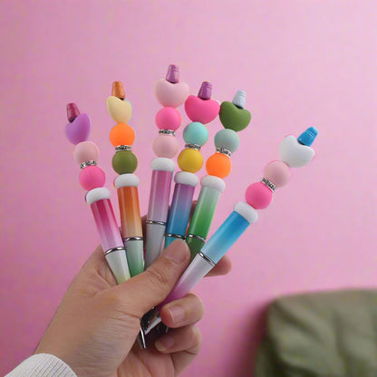 Cartoon Love Silicone Handmade Bead Pen