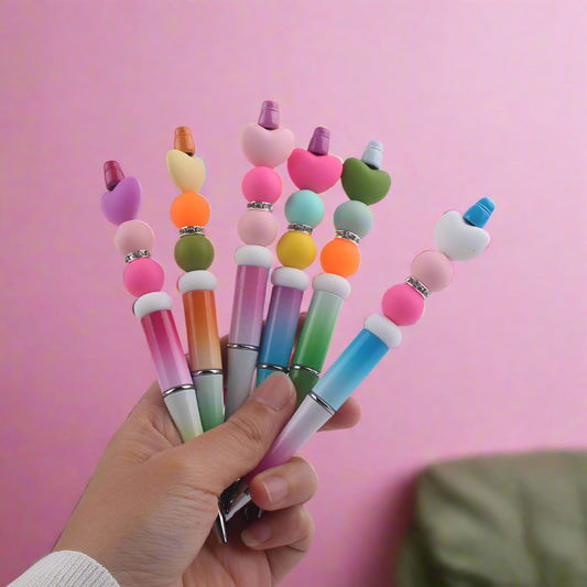 Cartoon Love Silicone Handmade Bead Pen