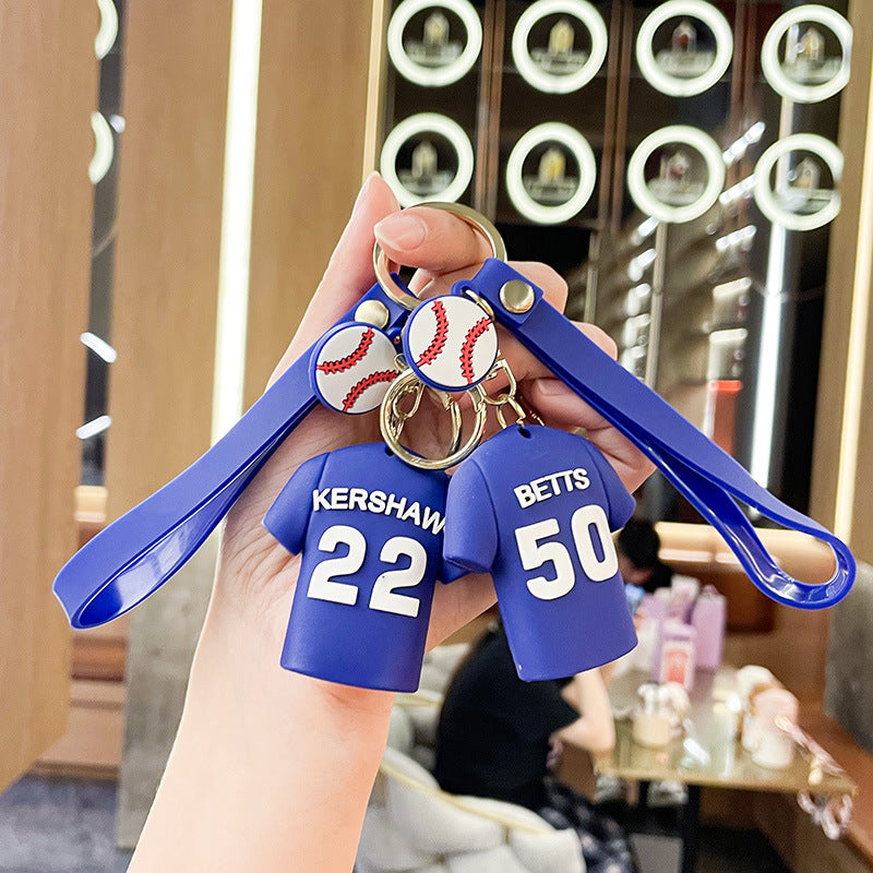 Wholesale Cartoon Jersey PVC Soft Keychain Creative Keychain ACCVIP-KC-XJY001